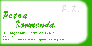 petra kommenda business card